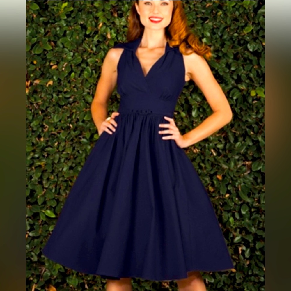 Stop Staring Nylas Navy Swing Dress